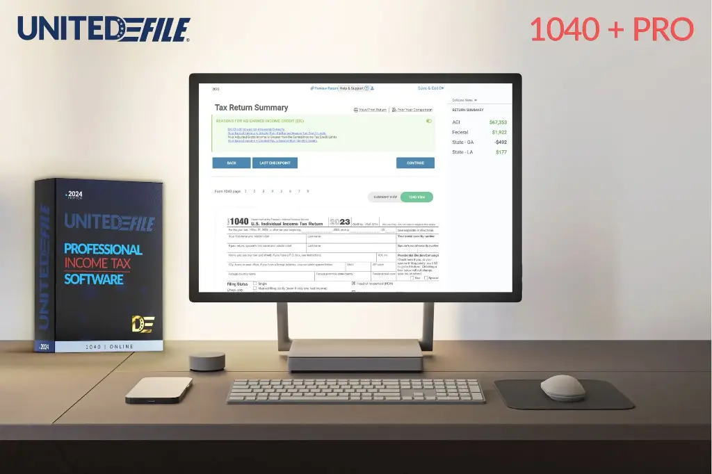 United Efile Professional Tax Software 1040 Pro Plus